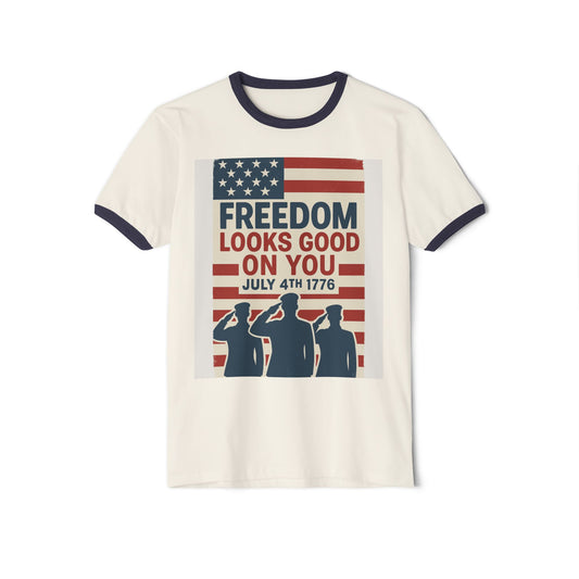 Freedom & Hope – July 4th Edition Ringer Tee by NovaDesigns.
