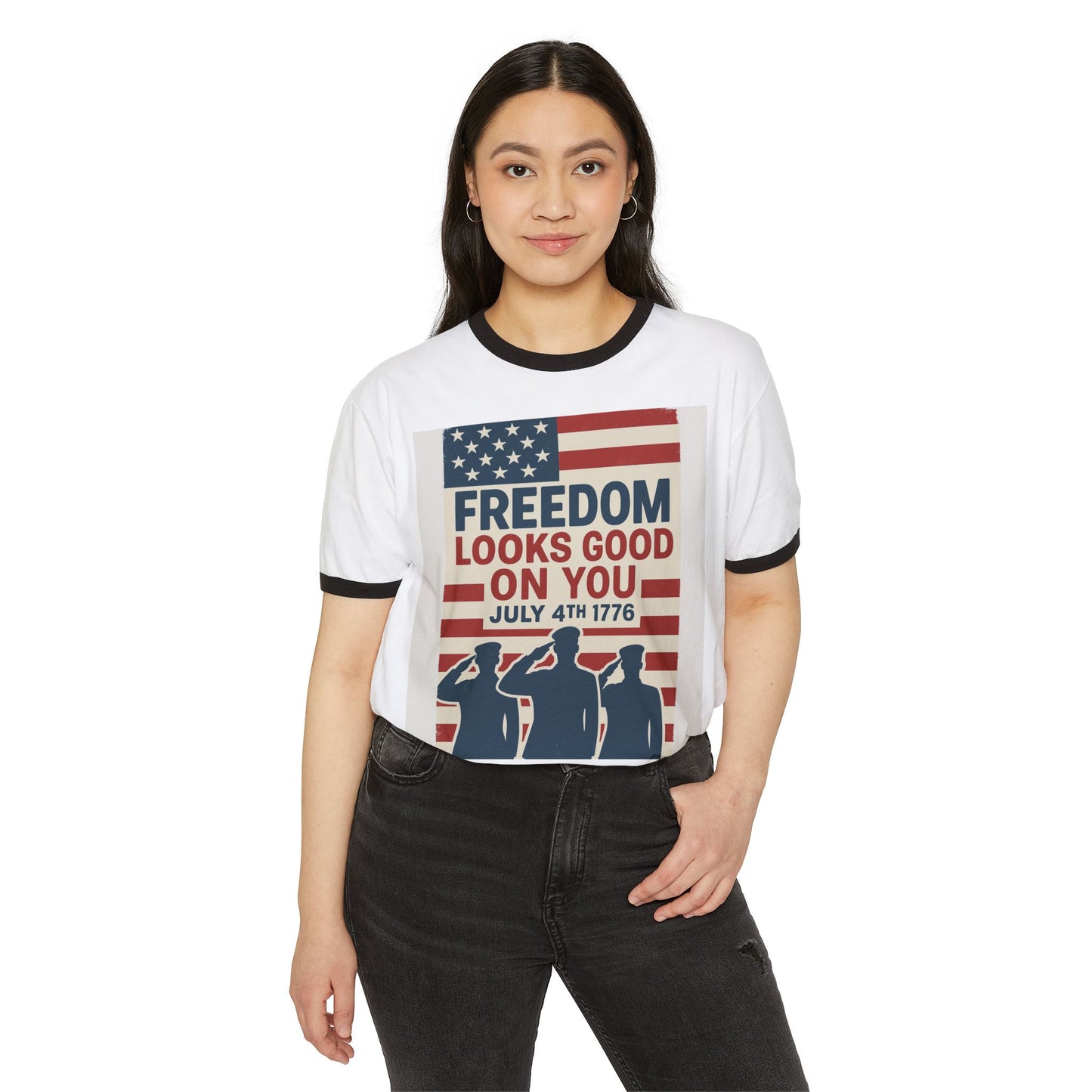 Freedom & Hope – July 4th Edition Ringer Tee by NovaDesigns.