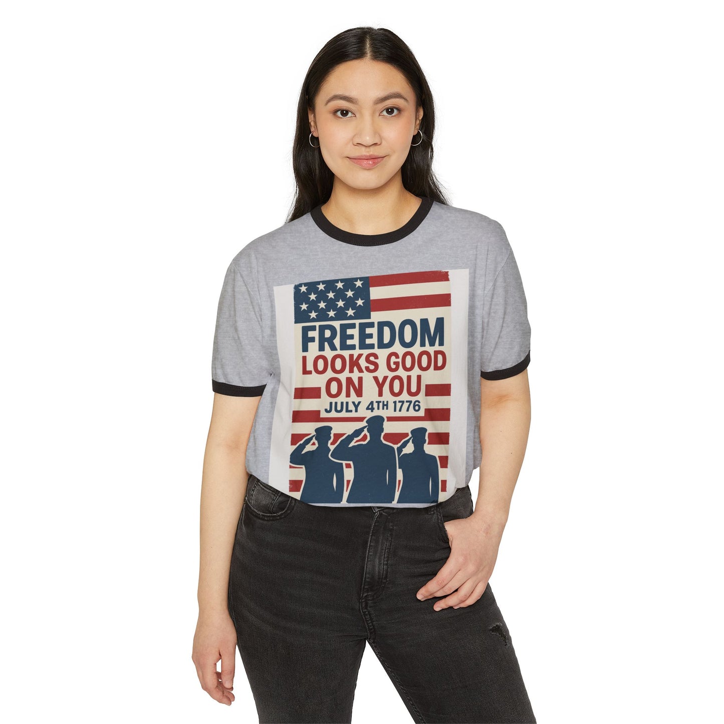 Freedom & Hope – July 4th Edition Ringer Tee by NovaDesigns.