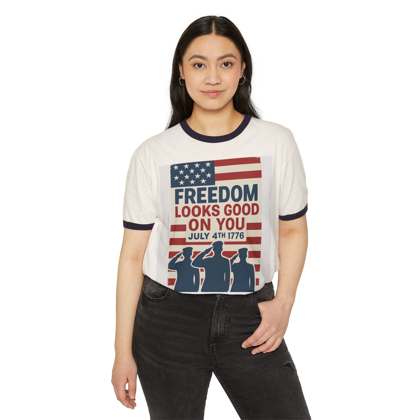 Freedom & Hope – July 4th Edition Ringer Tee by NovaDesigns.